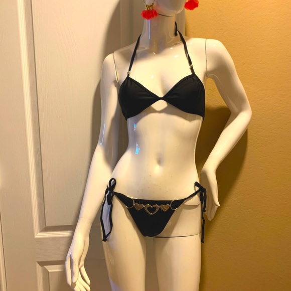 🎈Bikini Bathing Suit 👙 2pcs  Color Black Size Large - Picture 2 of 4